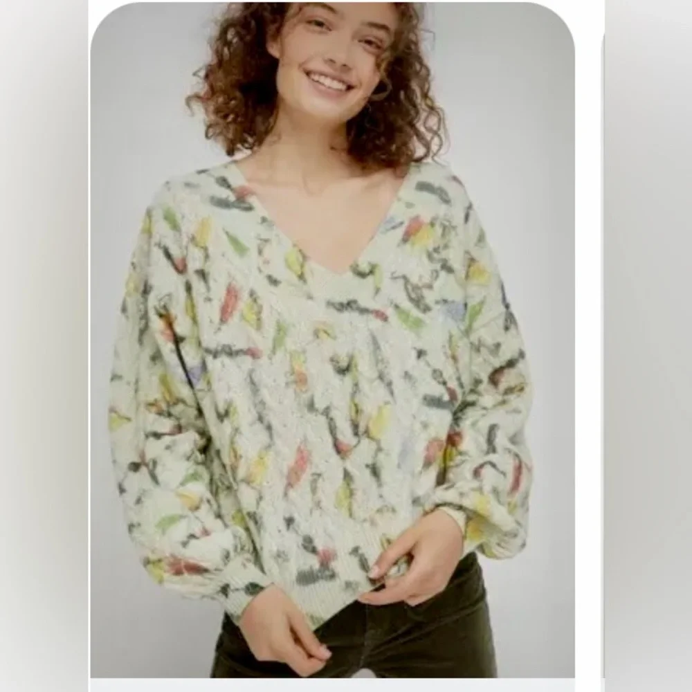 Anthropologie Cable Wool “Catch of the Day” Sweater. Size Medium - Picture 9 of 10